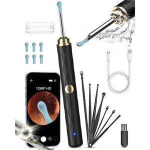 Ear Wax Removal Camera, Ear Cleaner 1296P HD Camera, Ear Cleaning Kit with 8pcs